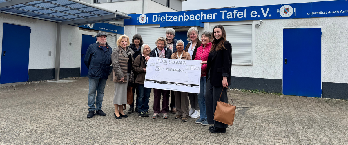 PICARD ÜBERGIBT SPENDENSCHECK AN DIE TAFEL